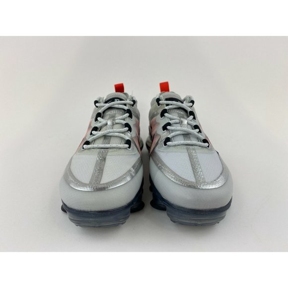 Nike Air VaporMax 2019 Pure Platinum Orange Youth GS Sneakers Shoes - Picture 8 of 12